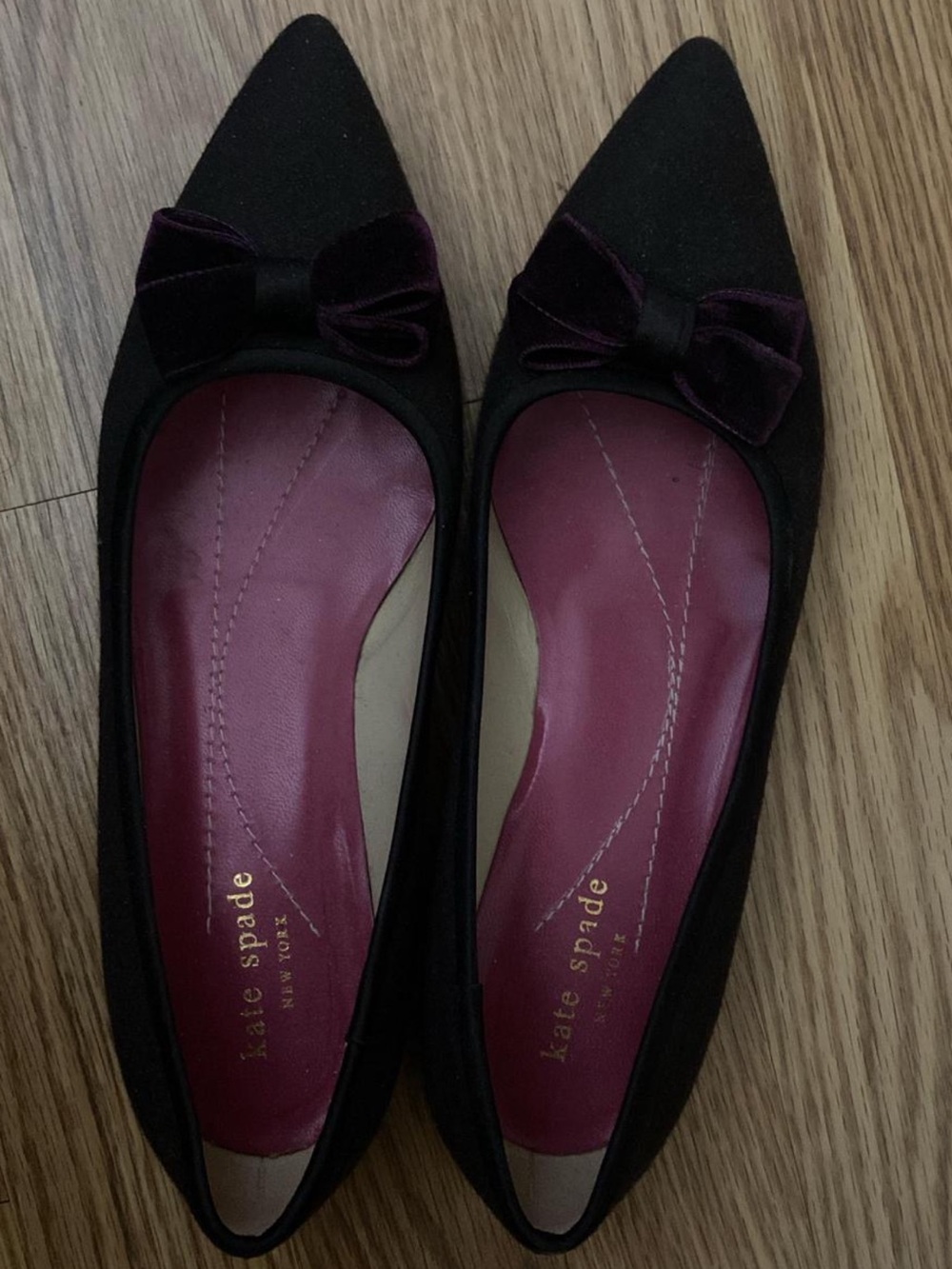 Kate Spade Pointed Toe Bow Flats